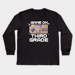 Game On 3rd Grade Funny Gamer Kids Long Sleeve T-Shirt